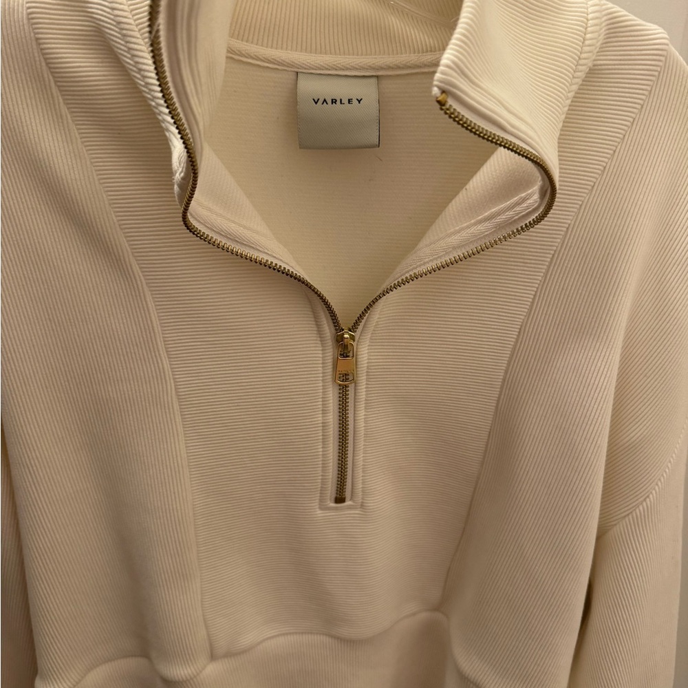 Varley Cream Zip-Front Pullover - image 8